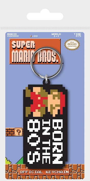 Super Mario Bros. (Born in the 80's) Rubber Keychain