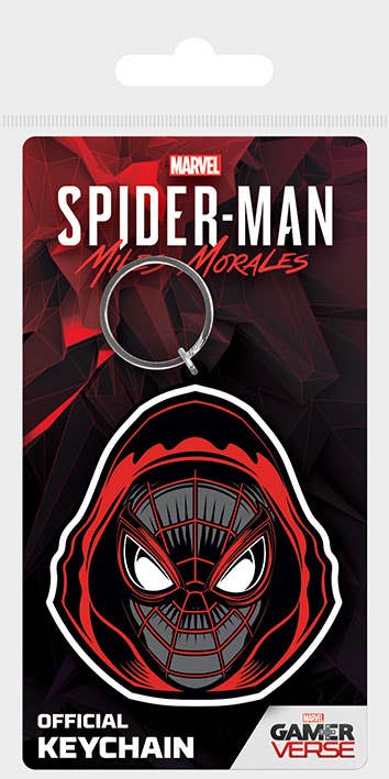 Spider-man Miles Morales (Hooded) Rubber Keychain