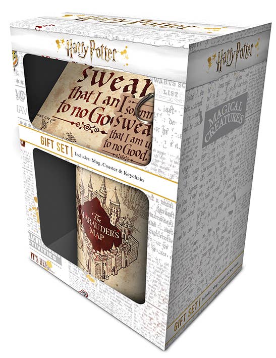 Harry Potter Marauders Map Mug / coaster / keychain gift set