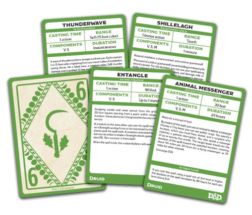 Dungeons & Dragons - Druid Spellbook Cards