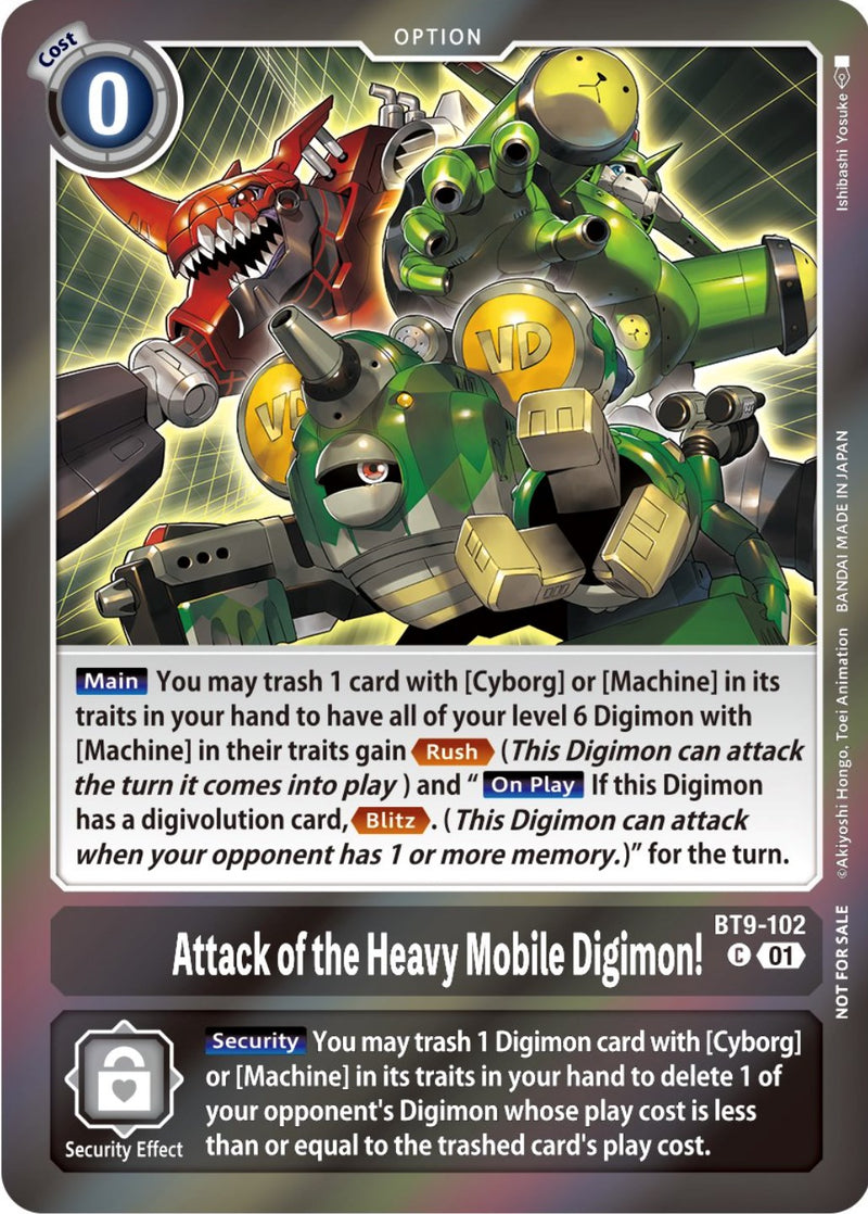 Attack of the Heavy Mobile Digimon! [BT9-102] (Event Pack 5) [X Record Promos]